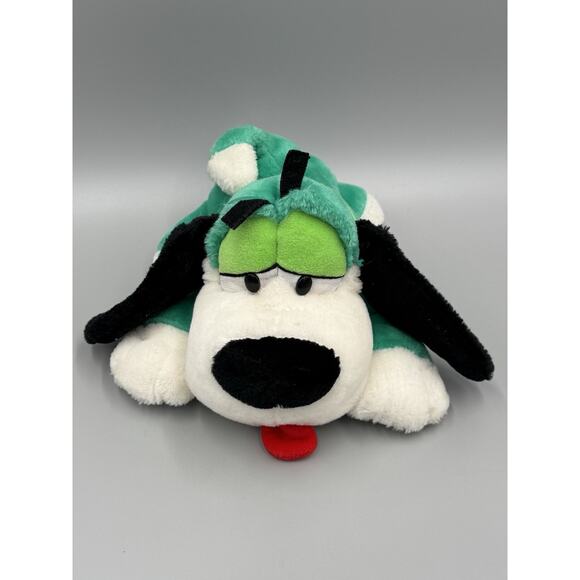Classic Toy Co Green Puppy Dog Plush Tongue Hanging Out 8” Stuffed Animal - Picture 1 of 9